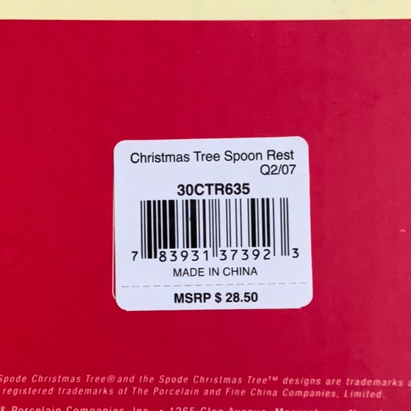 Spode Christmas Tree Spoon Rest - Picture 5 of 5